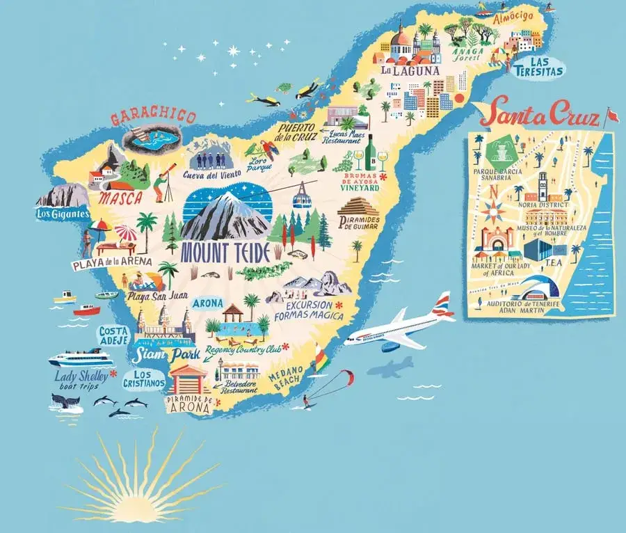 Zdjęcie Mapa detallado de las Islas Canarias en España para tu viaje perfecto